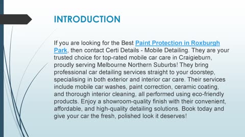 Best Paint Protection in Roxburgh Park