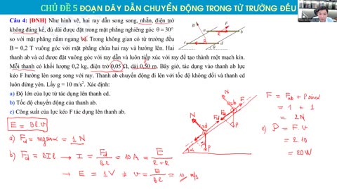 BUỔI 22: ĐOẠN DÂY DẪN CHUYỂN ĐỘNG TRONG TỪ TRƯỜNG ĐỀU