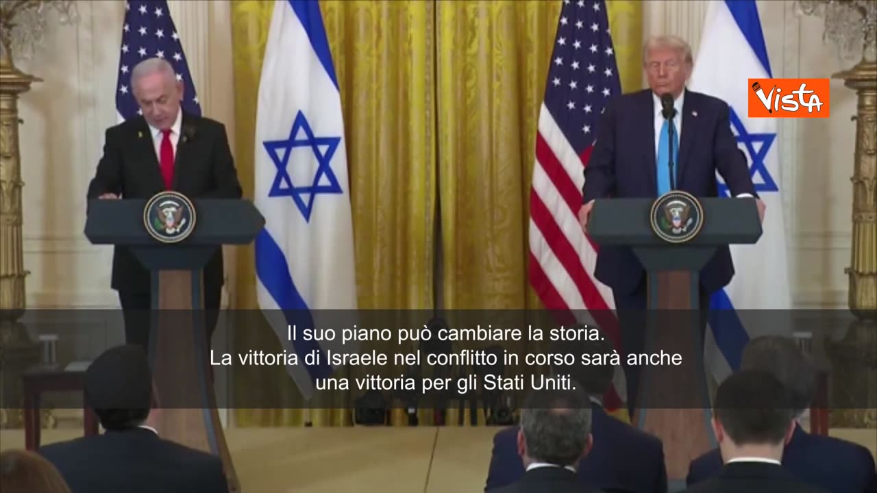 NOTIZIE DAL MONDO Netanyahu a Trump:'La vittoria di Israele sarà vittoria dell'America,Il suo piano può cambiare la storia'.Così Netanyahu alla Casa Bianca a Washington al 47°presidente Donald John Trump il 4 febbraio 2025