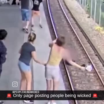 WHY DID HE PUSH THE MAN NEAR THE TRAIN? ONLY EVIL PERSON DO THIS.