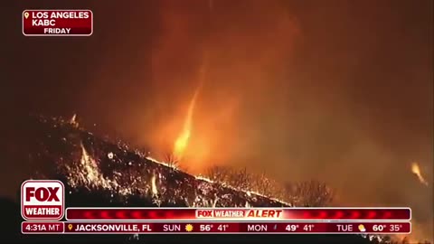 A fire tornado emerged in Los Angeles amidst the already devastating wildfires..