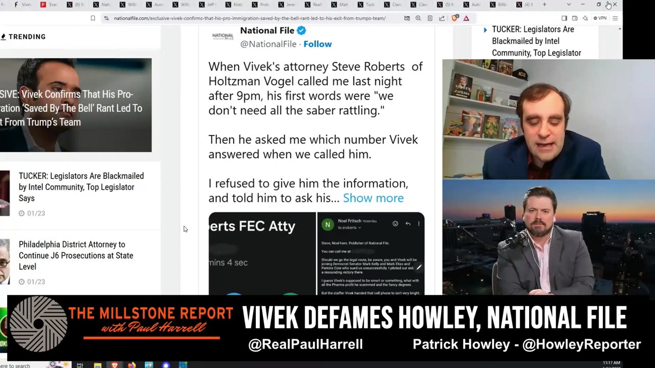 Patrick Howley of National File Destroys Globalist Vivek