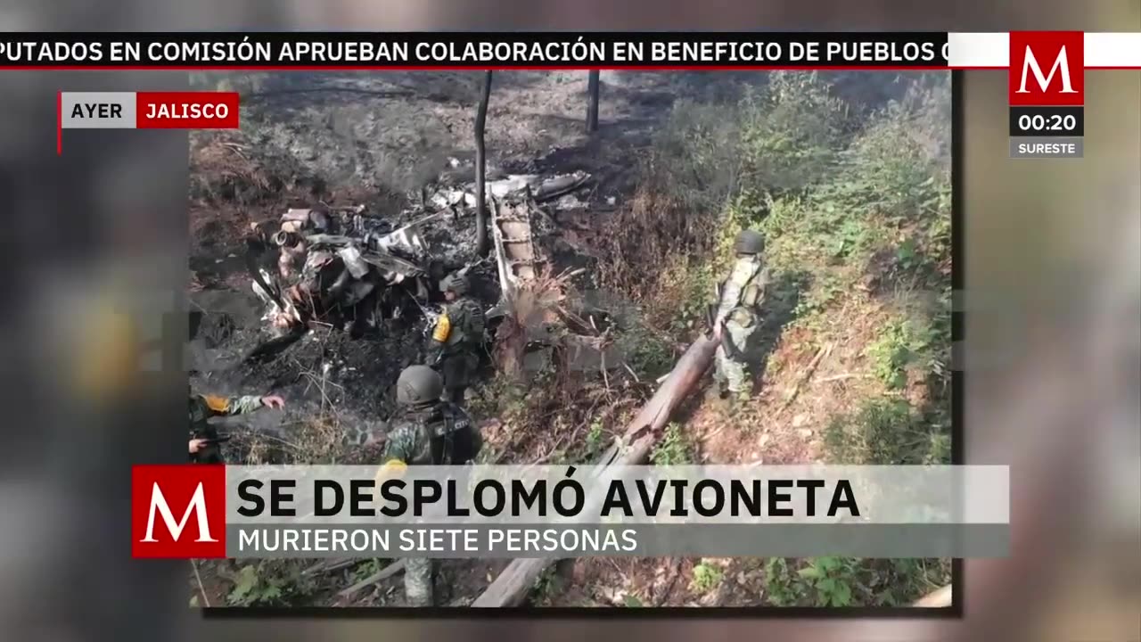 Avioneta se estrella en Jalisco, siete muertos, cuatro de ellos estadounidenses