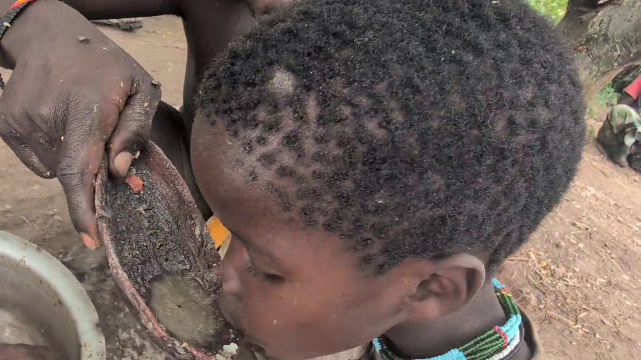 Father With Son,,😍 Enjoying breakfast, Very delicious Food🤤😋hadza Lifestyle