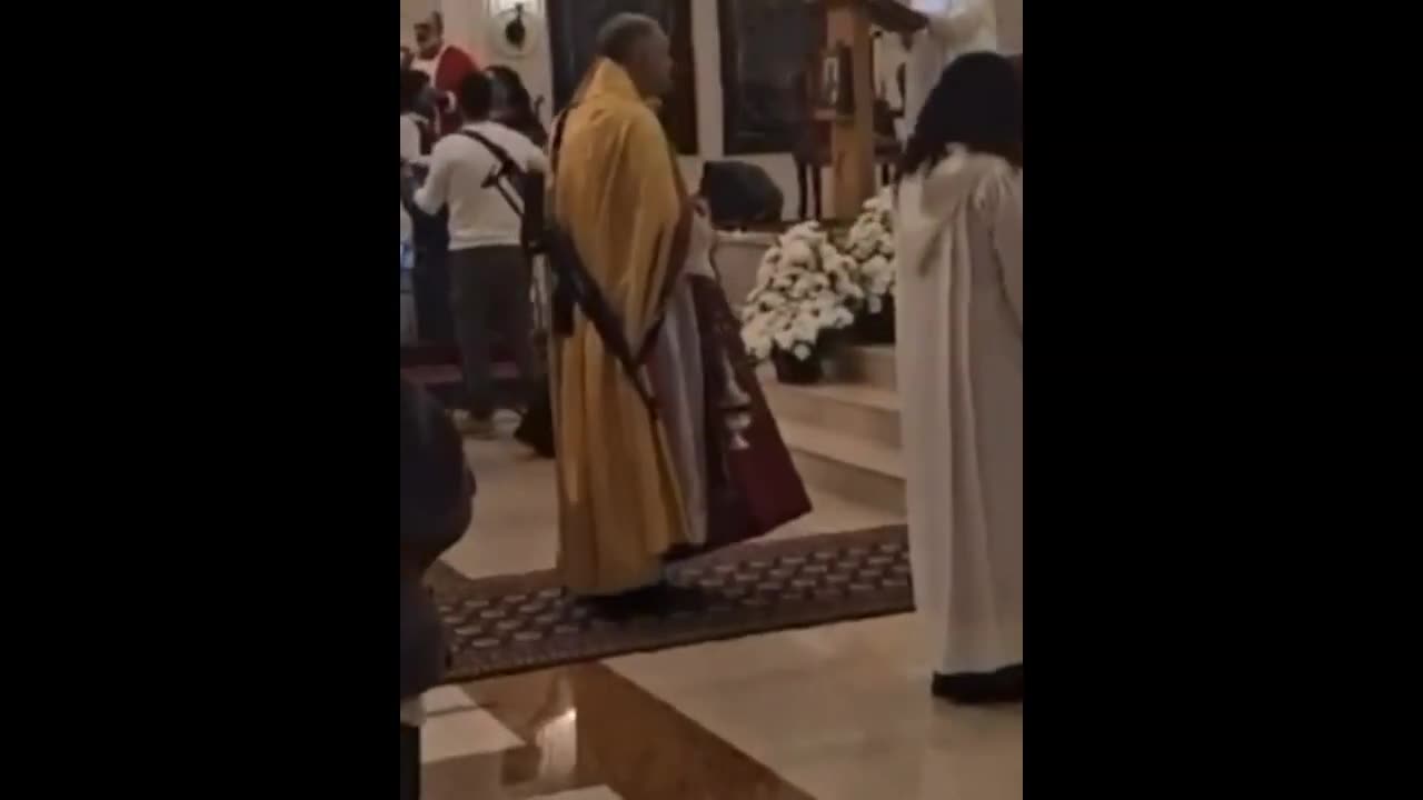 Christian Priest Carries Rifle During Christmas Mass In Lebanon! (Video)!