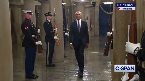 Obama arrives for the Inauguration