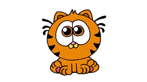 how to draw kittten gardfield