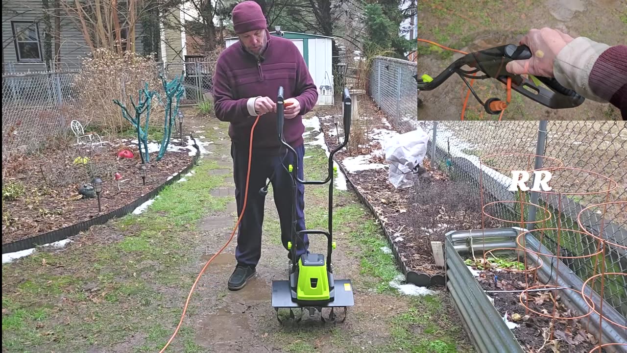 Yeryork 15 Amp 18 Inch Width, 9 Inch Depth, Corded Electric Tiller Part 1