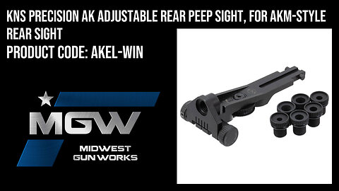 KNS Precision AK Adjustable Rear Peep Sight, for AKM-Style Rear Sight - AKEL-WIN