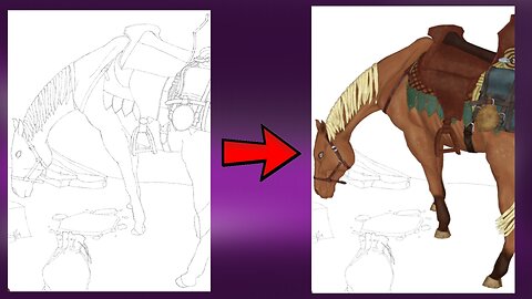 Drawing An Almost Whole Horse (Timelapse)