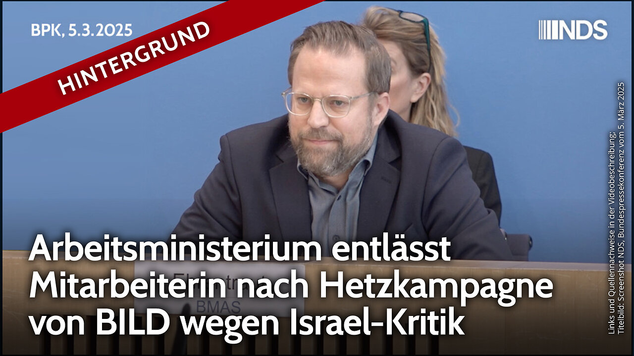 Arbeitsministerium entlässt Mitarbeiterin nach Hetzkampagne von BILD wegen Israel-Kritik NDS