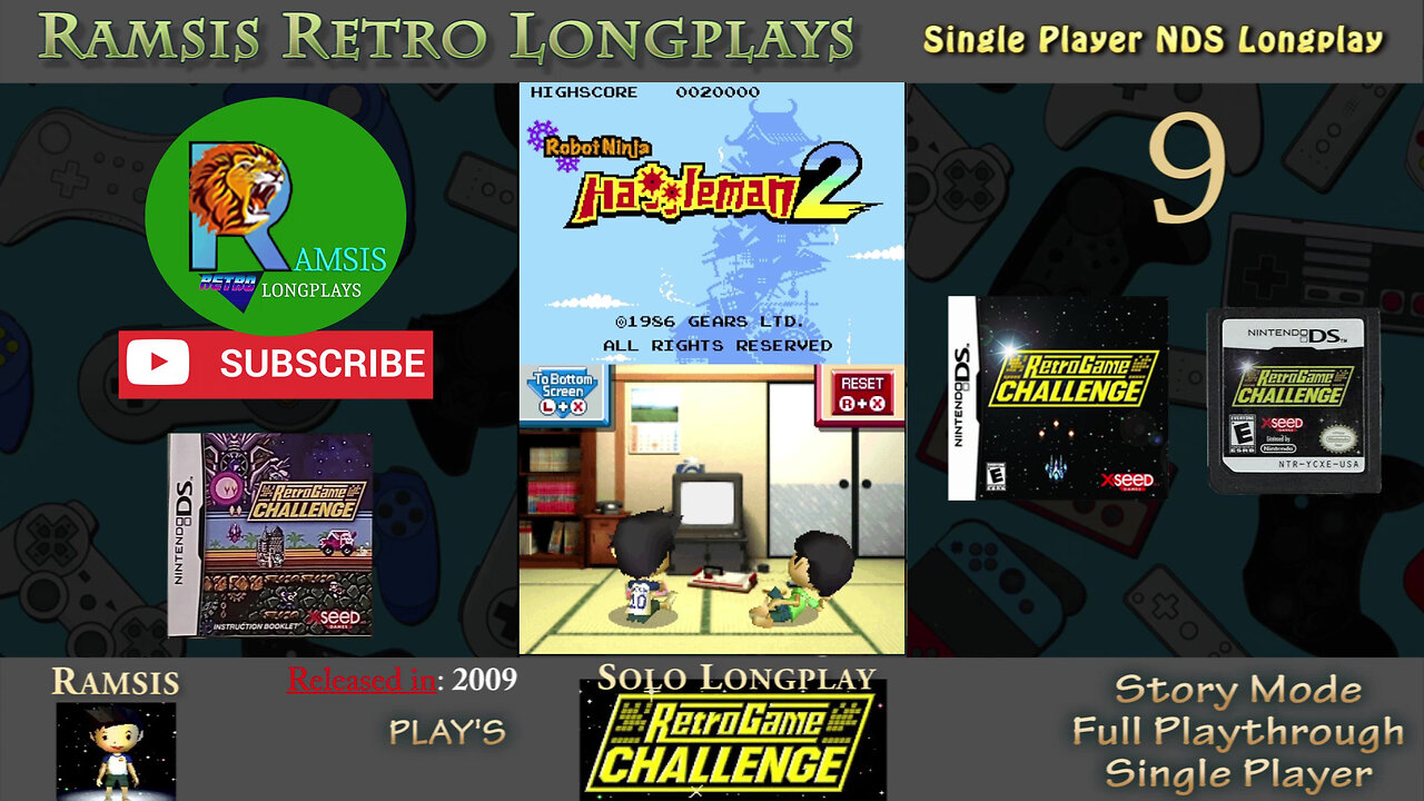 Retro Game Challenge | Nintendo DS Game | 2009 | Robot Ninja Haggleman 2 | Episode #9 | Retroplay