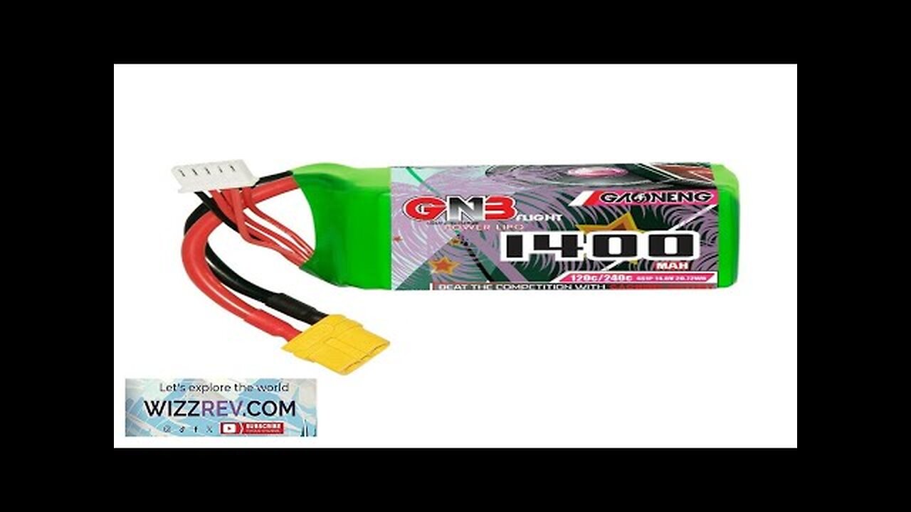 Gaoneng GNB 14.8V 1400mAh 120C 4S LiPo Battery T/XT60/XT90/EC5 Plug for FPV Review