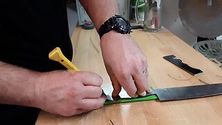 Attaching knife handle scales part 1