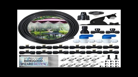 44PCS 15FT Misting Cooling System PE Spray Water Systemfor Garden Landscaping Greenhouse Review