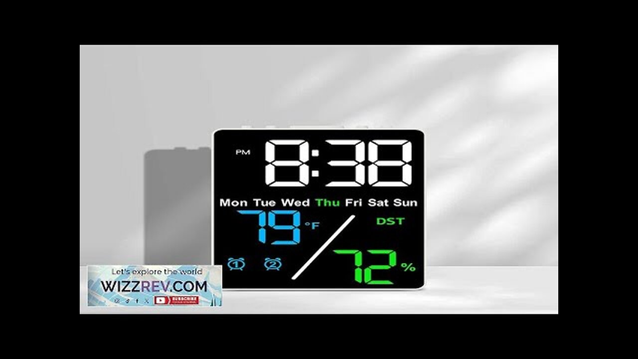 Multifunctional Electronic Clock With Simple Setting Of Temperature And Humidity USB Digital Review