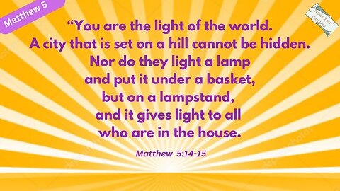 Matthew 5 : Sermon on the Mount