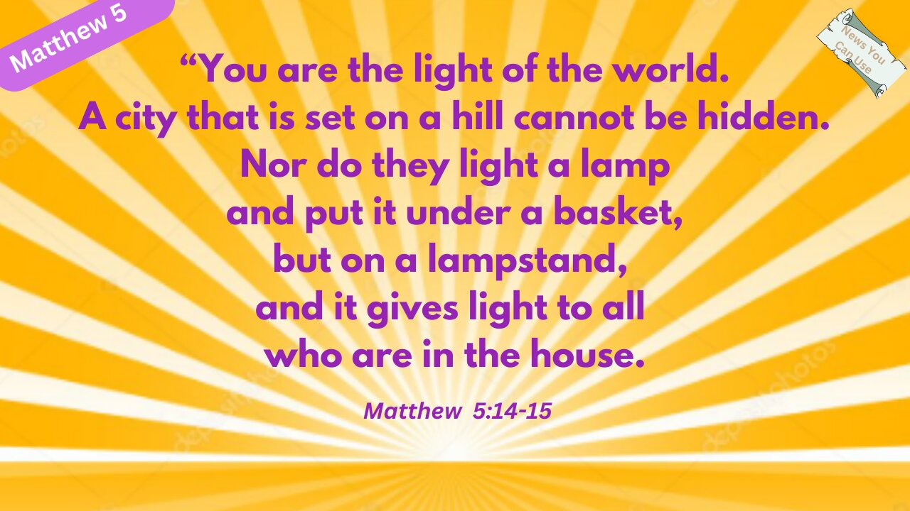 Matthew 5 : Sermon on the Mount