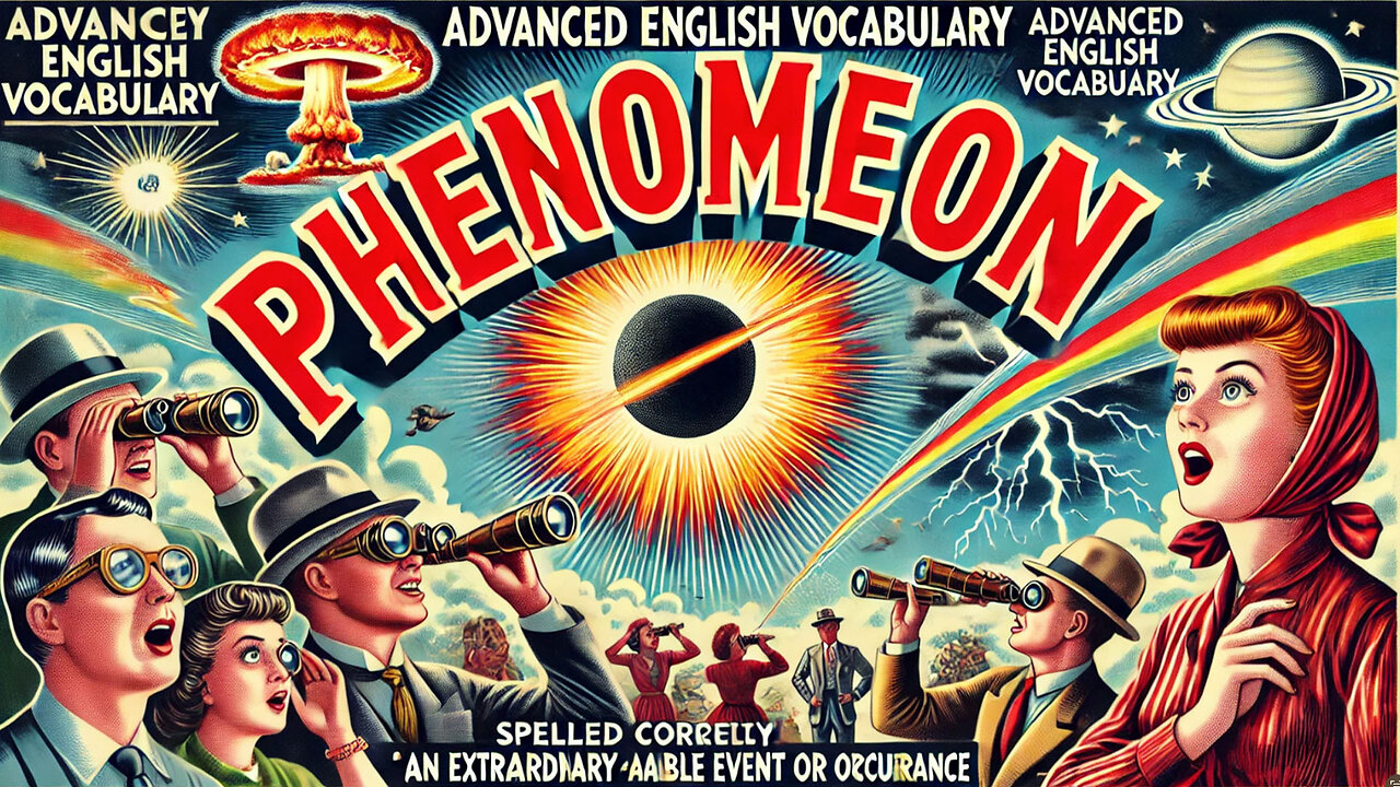 Vocabulary and Pronunciation "PHENOMENON" Advanced English