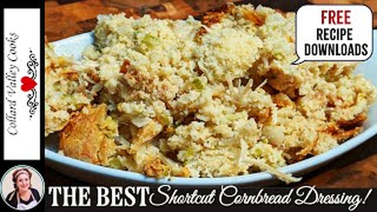 6-8 Serving - Shortcut Southern Cornbread Dressing - Easy to Make & So Good!