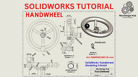 SolidWorks Handwheel Modeling Tutorial | Step-by-Step Guide for Beginners