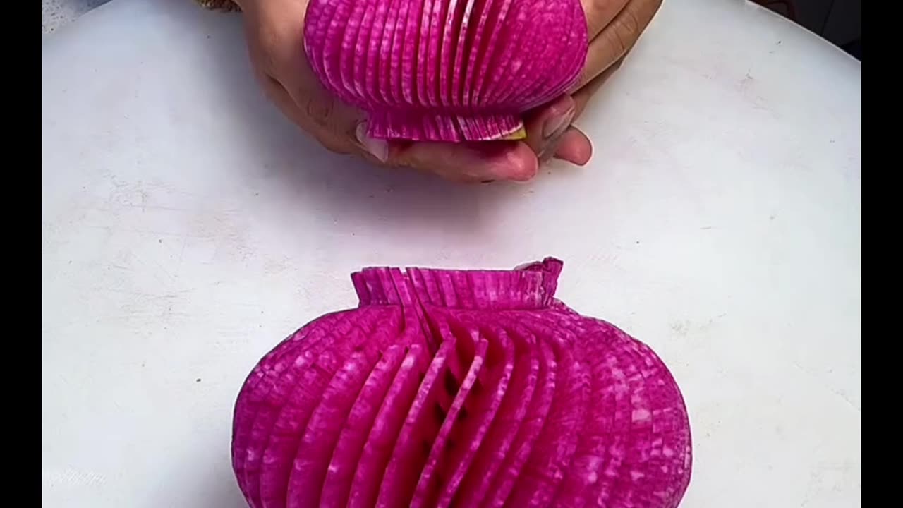 Amazing Fruits Cutting Art Cutting Dragon Fruit With Unique Style