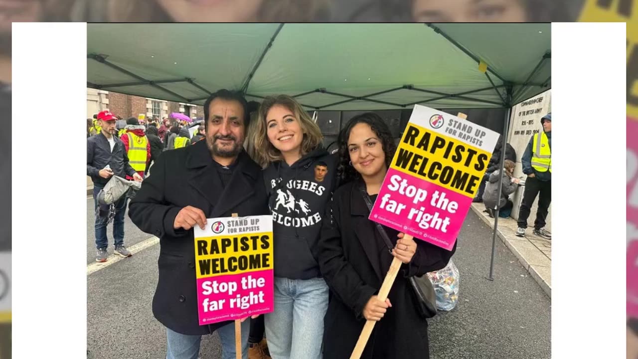 Fact Check: Edited Photo Shows 'Rapists Welcome' And 'Stand Up For Rapists' Signs