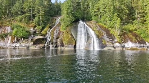 Waterfall in Tolmie Channel