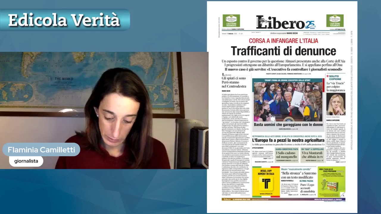 🔴 Edicola Verità, la rassegna stampa de "LaVerità" del 07.02.2025
