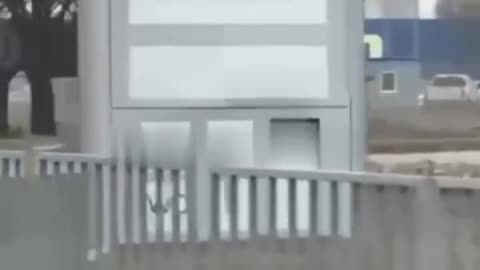 A Ukrainian escapes recruitment (for the unnecessary war) through a vehicle's window