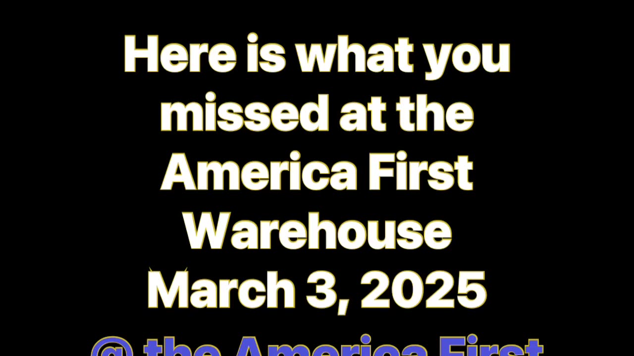 John Eastman at the America First Warehouse