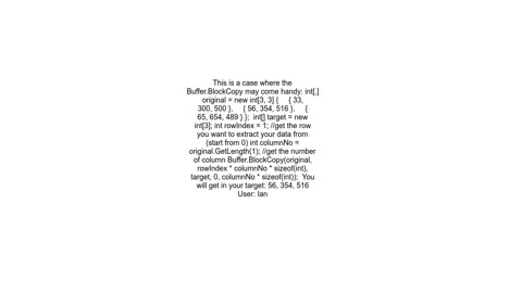 Copy single row from multidimensional array into new one dimensional array