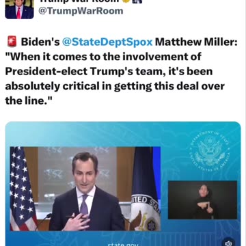 “It’s been critical to push this deal over the hill”-M.Miller )State Department