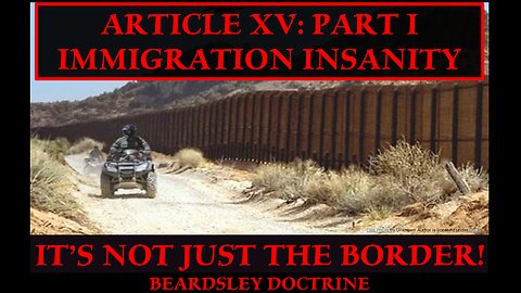 Beardsley Doctrine: Article XV- Immigration Insanity-Part I- It's Not Just The Border!