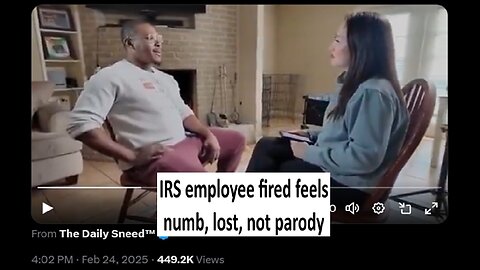 IRS employee sad lost “dream job” not a parody