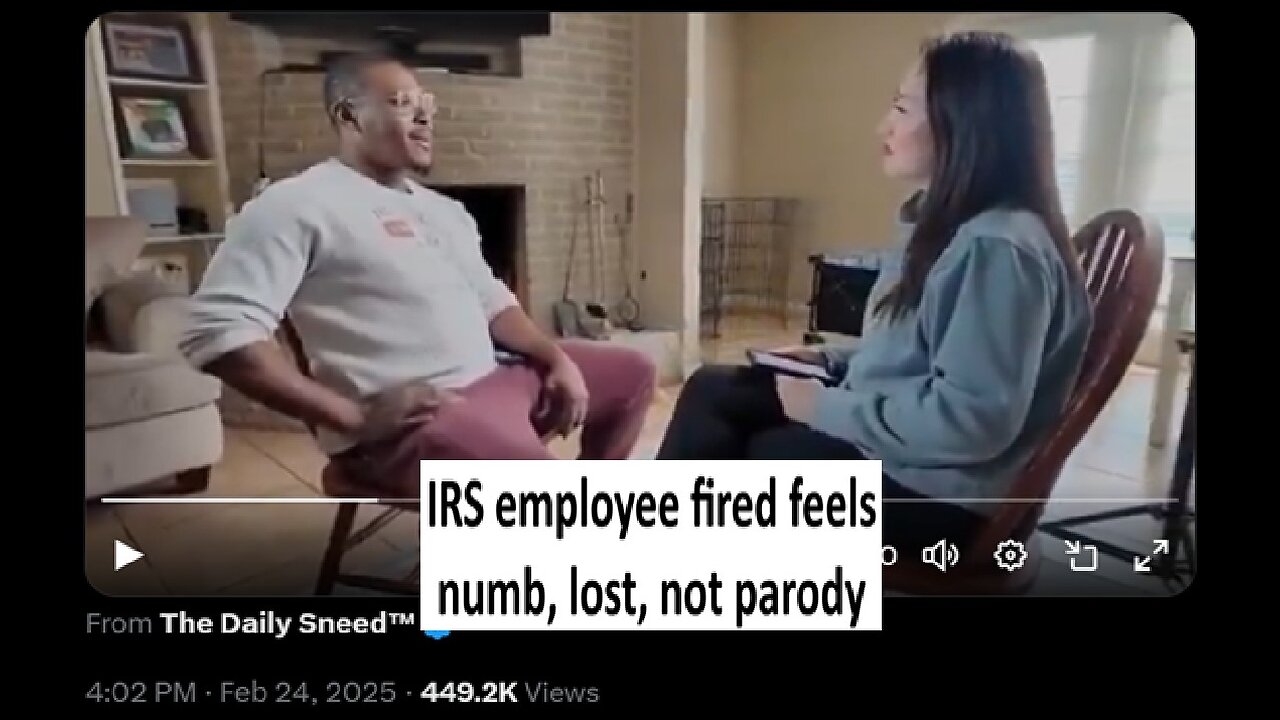 IRS employee sad lost “dream job” not a parody