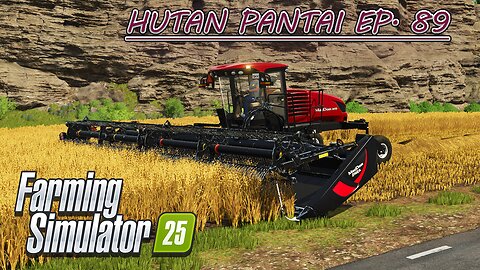 Swathing & Threshing the Oat Field. Baling Straw. |4k| HUTAN PANTAI EP. 89 | Farming Simulator 25