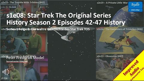 s1e08: Star Trek The Original Series History Season 2 Episodes 42-47 History