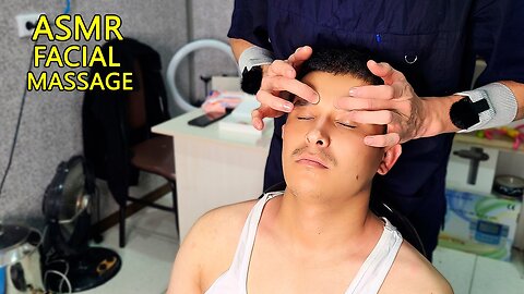 MASSAGE THERAPY ON CHAIR (Face Massage w ASMR Tools)