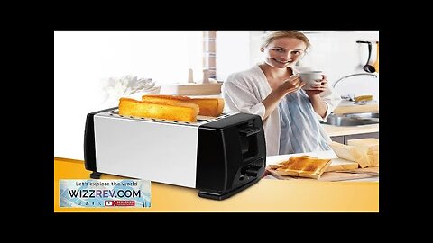 Household Automatic Bread Toaster Fast Heating 2 Slices Slots Bread Maker Cooking Review