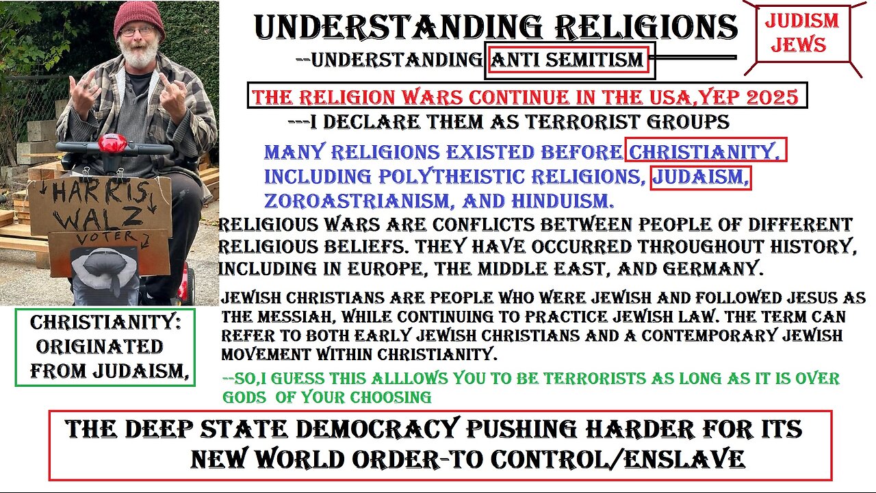 Anti semitism -young christians killing old christians/judaism religion