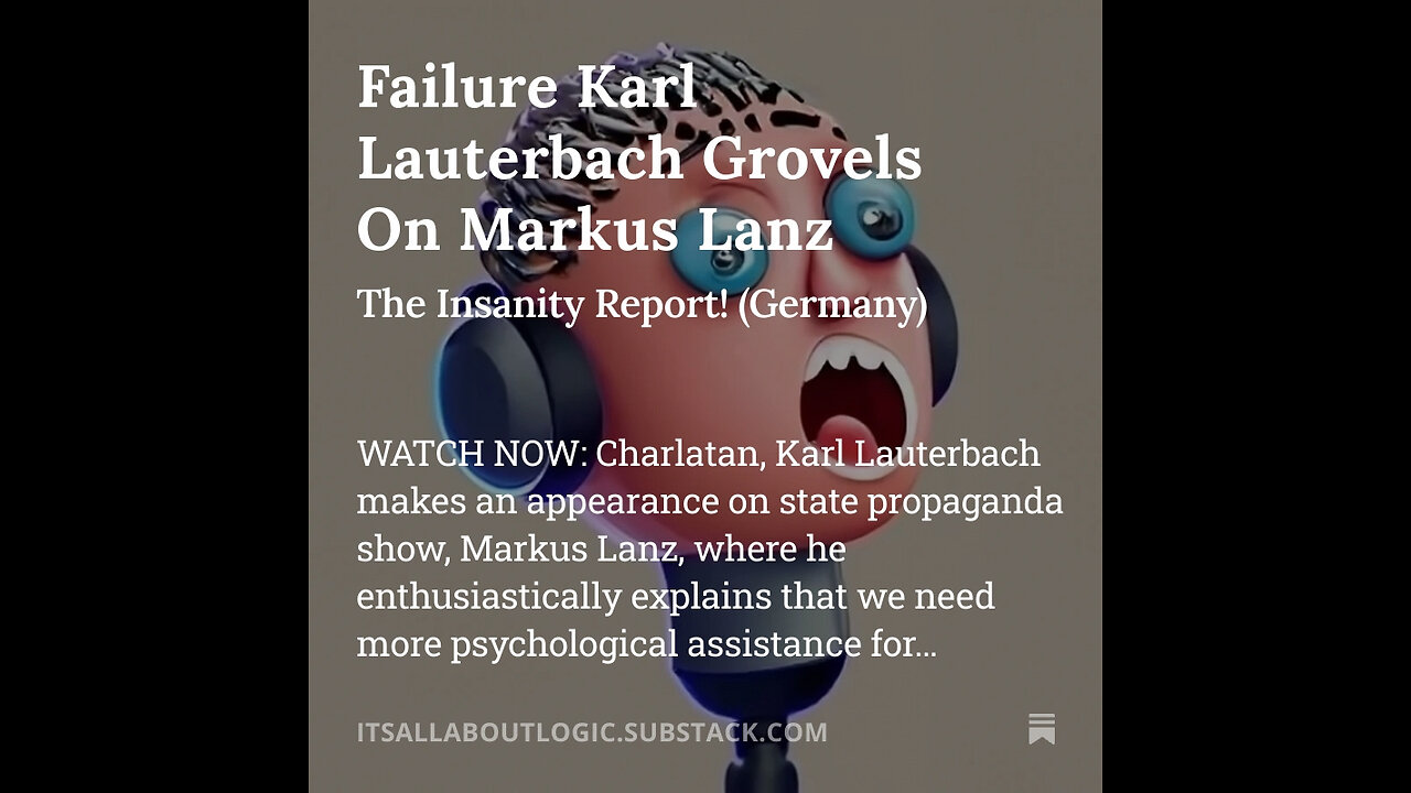 Failure Karl Lauterbach Grovels On Markus Lanz🤡