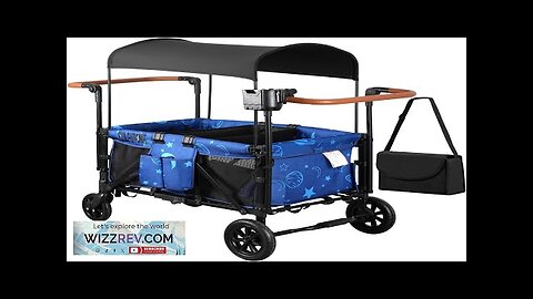 4 Seater Wagon StrollerBaby Wagon for 4 KidsCollapsible Kids Wagon with Removable Review