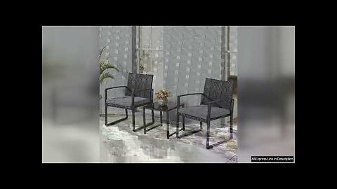 Outdoor Patio Furniture Set Modern Wicker Bistro Set Conversation Rattan Chair Review