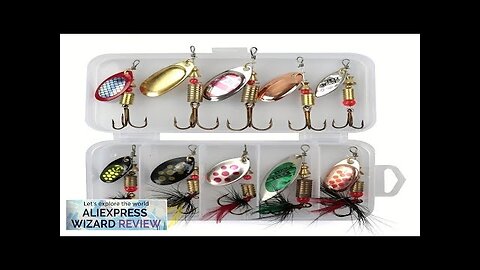 10pcs/Set Fishing Lure Kit Metal Spoon Spinner Wobbler And Crankbait Review