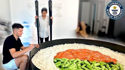 Creating the World_s Largest Sushi Roll - Guinness World Records