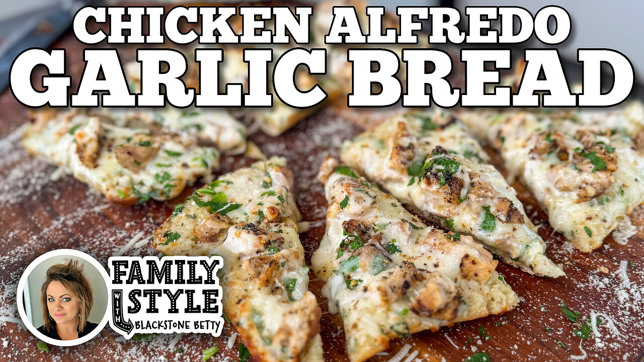 Chicken Alfredo Garlic Bread | Blackstone Griddles
