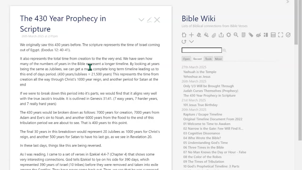 430 Years Prophecy in Scripture