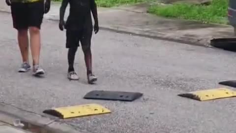 Boy Returns Home Covered In Mud From Carnival