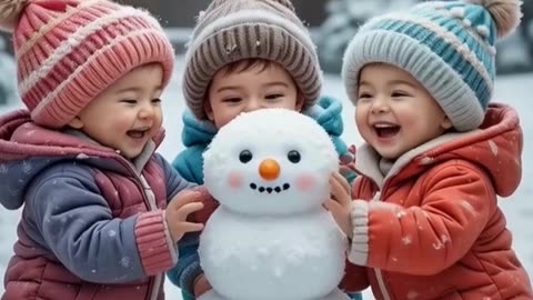 "Laughing Through Winter: Kids’ Epic Snowman Adventures!"